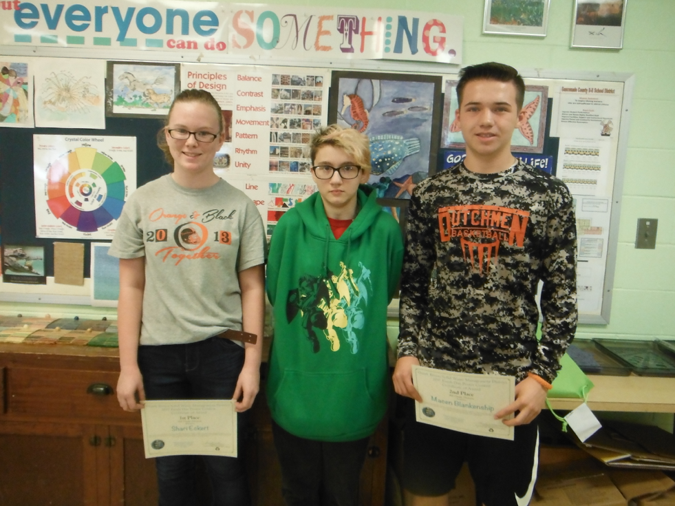 three students with awards - Ozark Rivers Solid Waste Management District